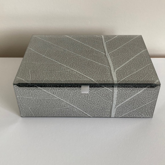 HomeSense Storage & Organization Homesense Glass Leaf Trinket Box